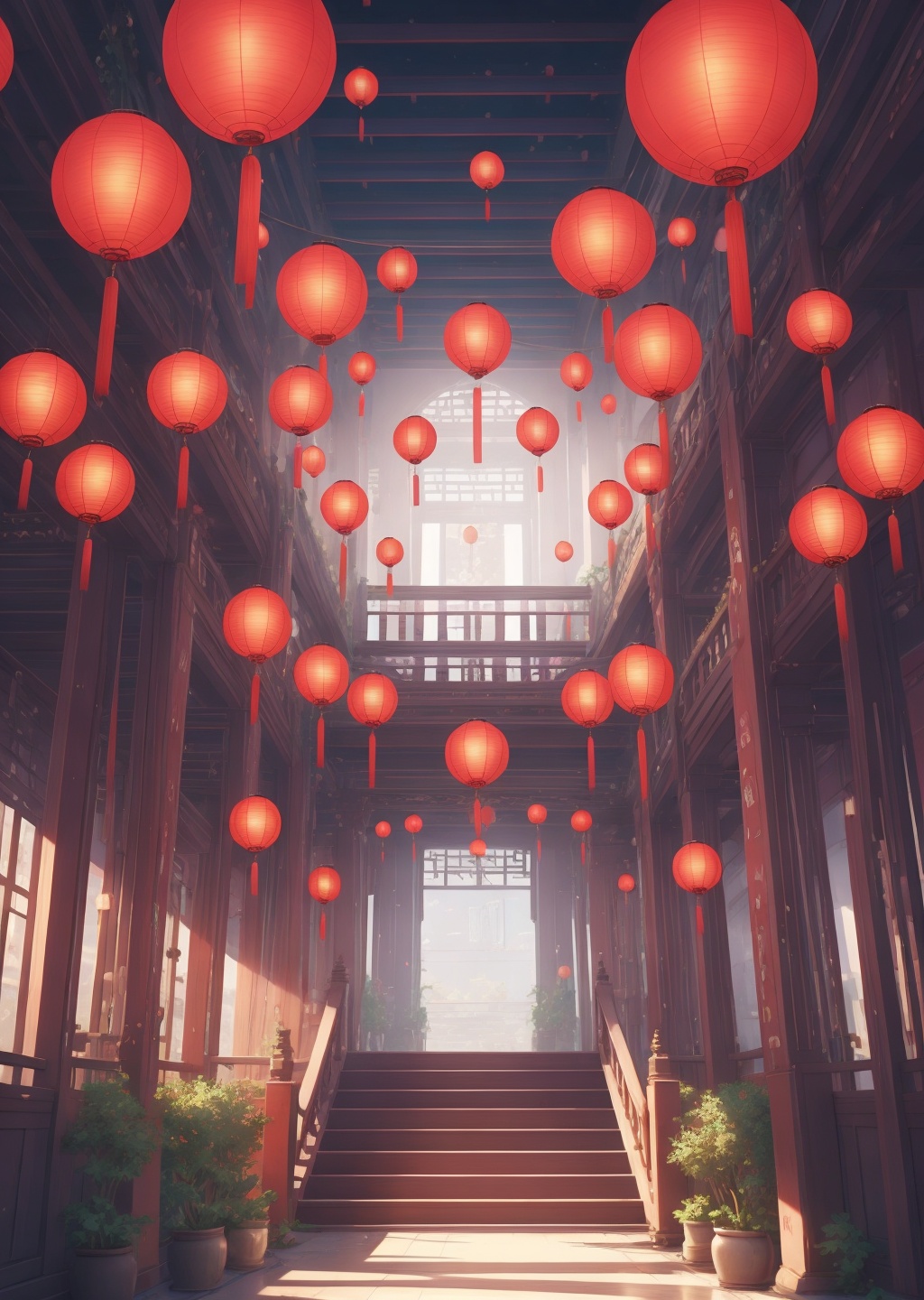 architecture,lantern/lamp,corridor,XNDJ 