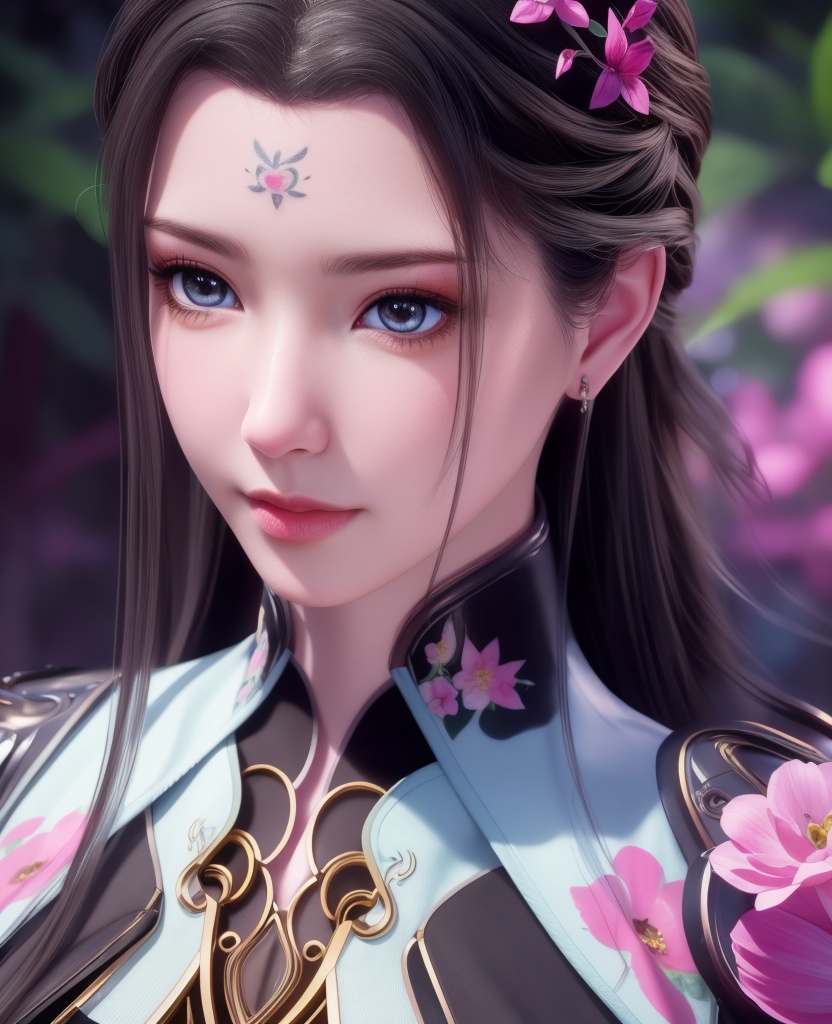 <lora:548-DA-师兄啊师克-碧霄:0.8>(,1girl, ,best quality, ),looking at viewer,  ,,ultra detailed background,ultra detailed background,ultra realistic 8k cg,, ,masterpiece, (( , )),ultra realistic 8k cgSurrounded by strange, movie perspective, advertising style, Colorful background, splash of color A beautiful woman with delicate facial features,tattoo all over body, flower arms,