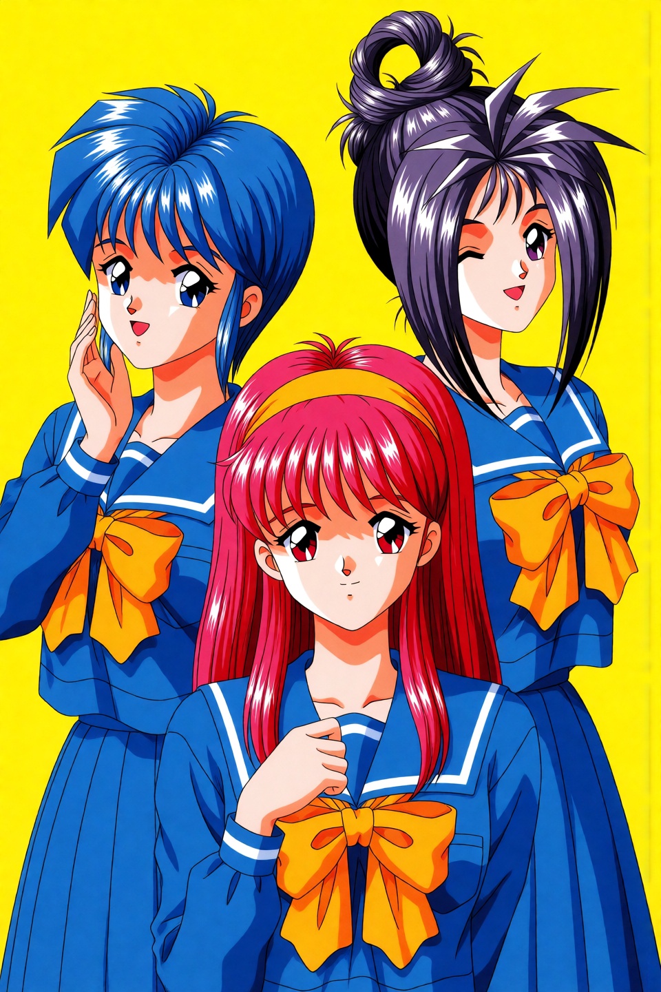 Original Style,  3girls,  multiple girls on Tensor.Art