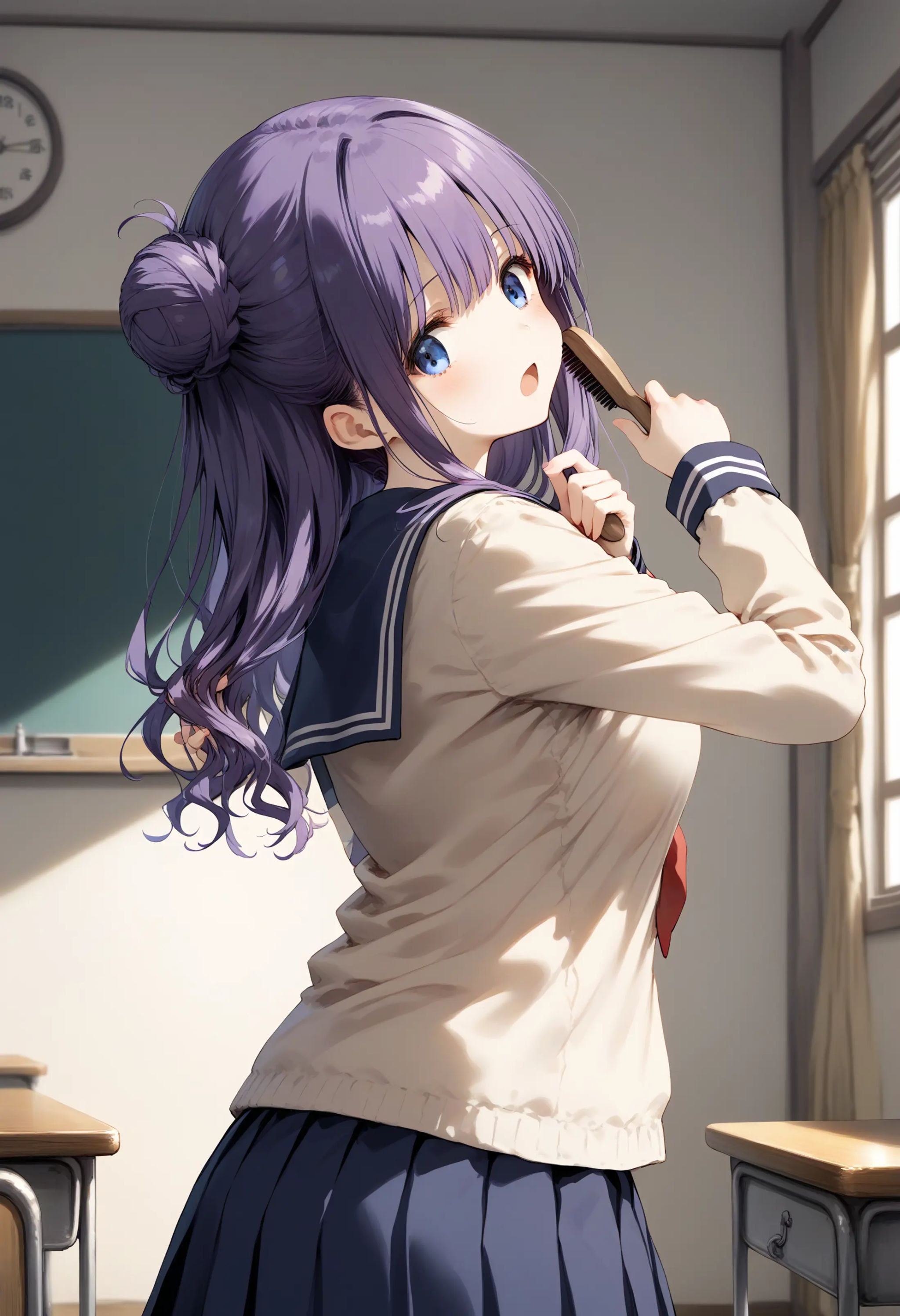 1girl,  school uniform,  medium breasts on Tensor.Art