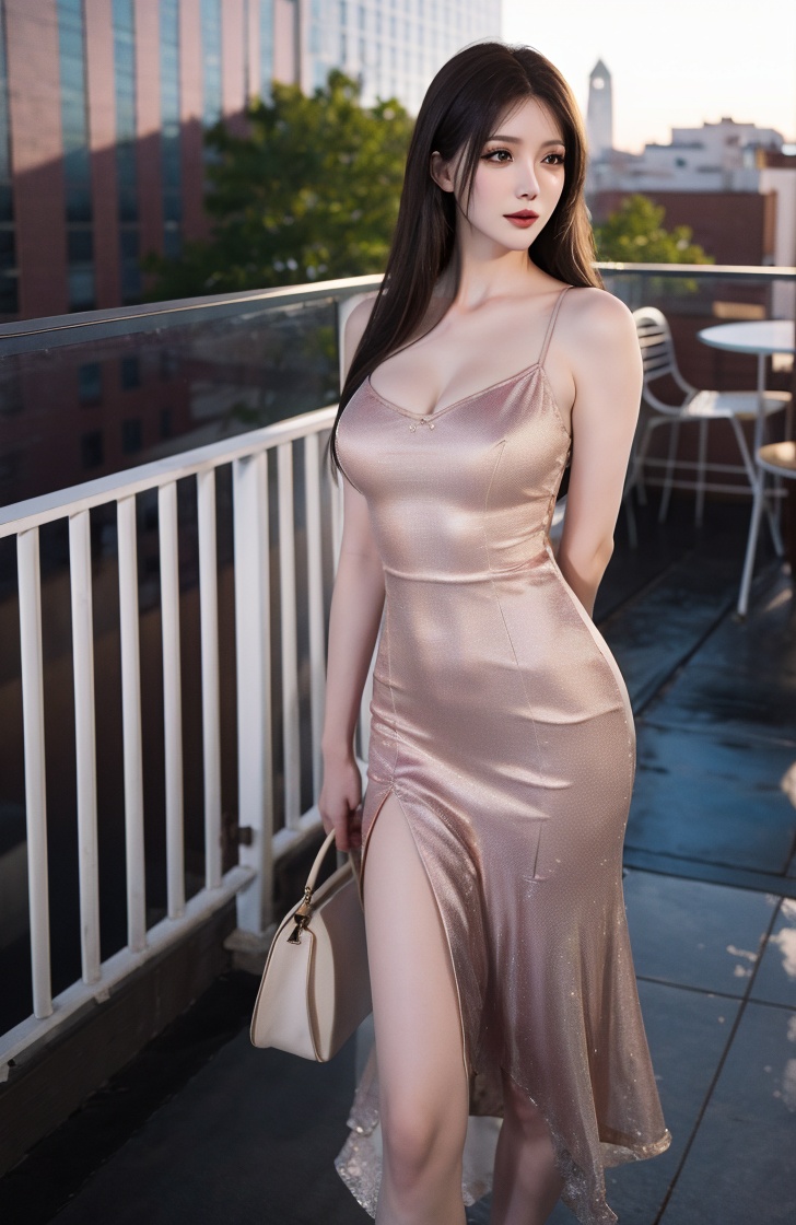 (masterpiece, best quality:1.4),finely detailed,1girl,solo,pale skin,perfect body,standing,(medium breasts:1.2),<lora:棕色透视连衣裙10-000008:0.75>,brown dress,dress,see-through dress,(cowboy_shot:1.3),(look at view:1.2),