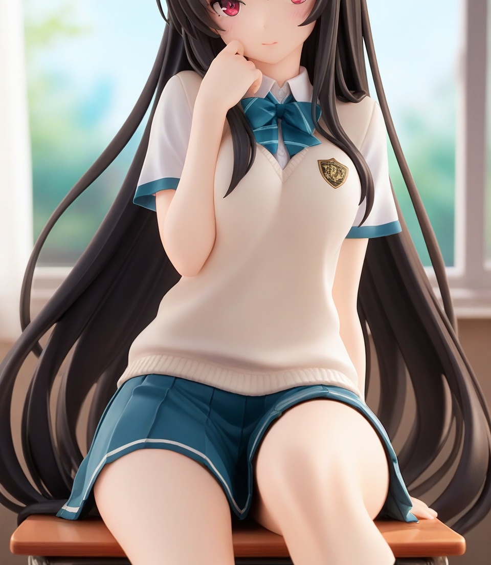 1girl,masterpiece,high quality,best quality,beautiful,very long hair,school uniform