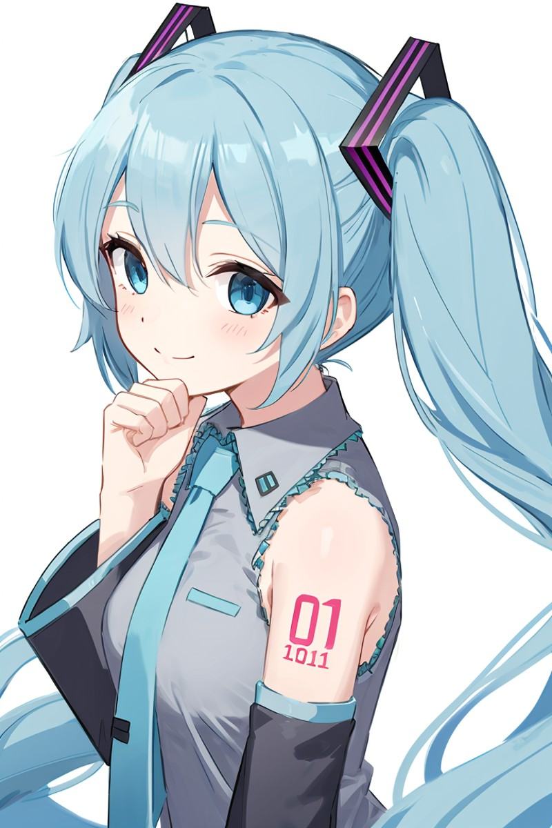 1girl,  solo,  hatsune miku on Tensor.Art