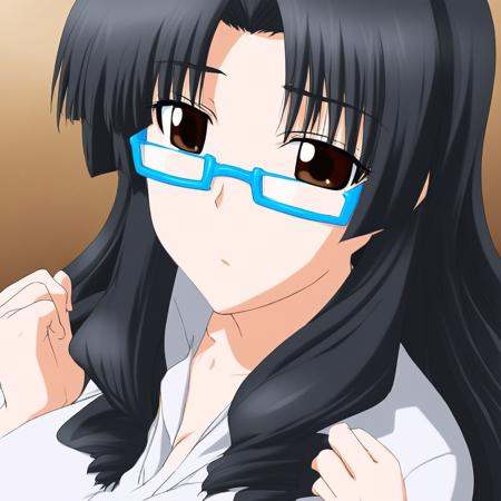 shinra tsubaki,  black hair,  brown eyes on Tensor.Art