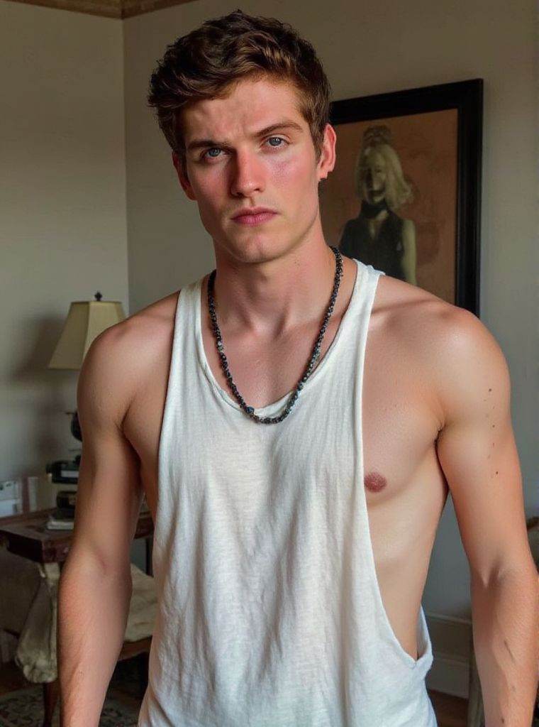danielsharman ,  droparm **** top,  necklace on Tensor.Art