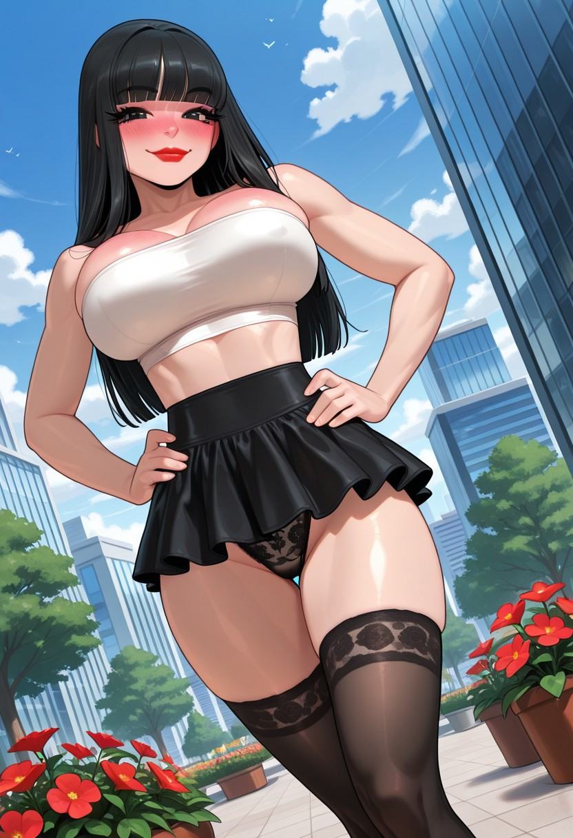 (solo),  (1girl),  long straight black hair on Tensor.Art