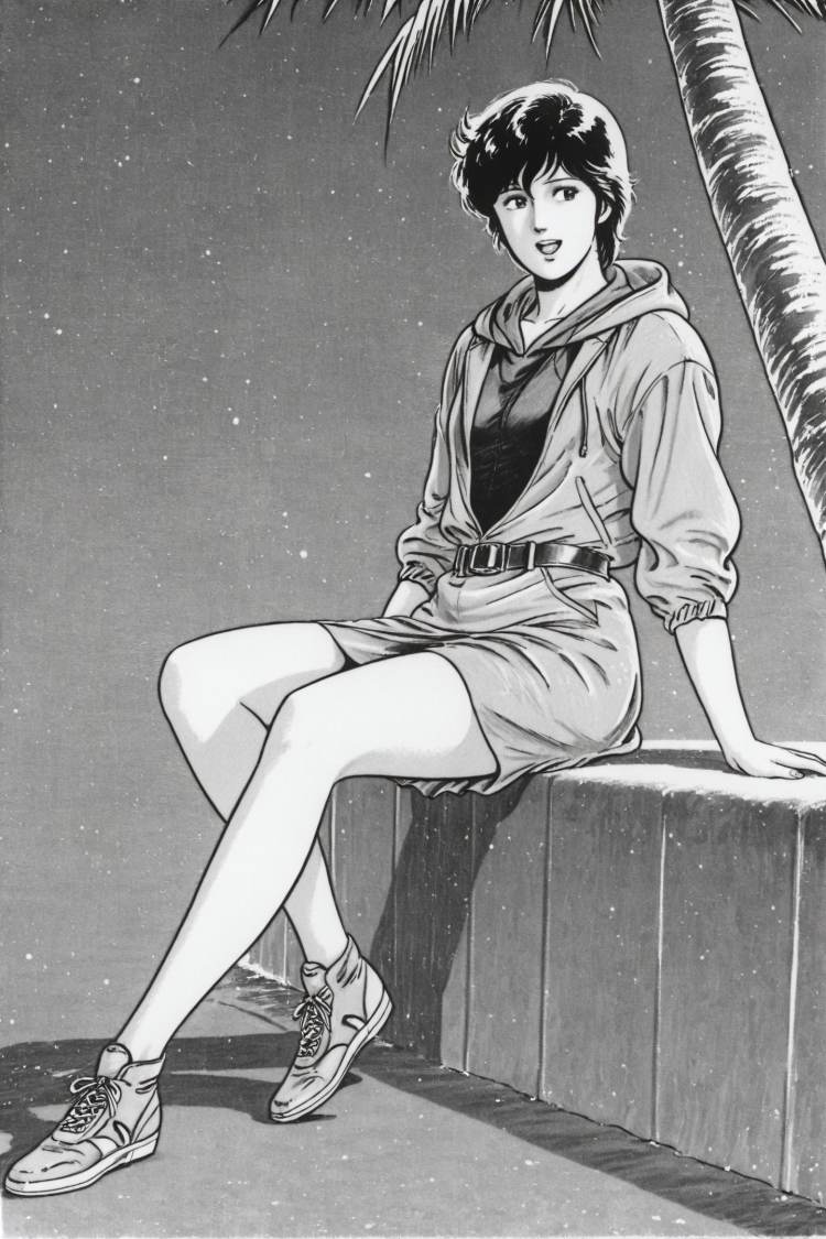 6 in1，Cat's Eye/猫眼三姐妹，Tsukasa Hojo/北条司，City Hunter by flyx3 on Tensor.Art