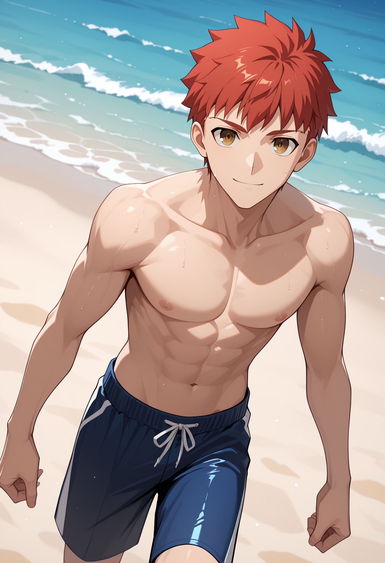 1boy,  bishounen,  Emiya Shirou on Tensor.Art