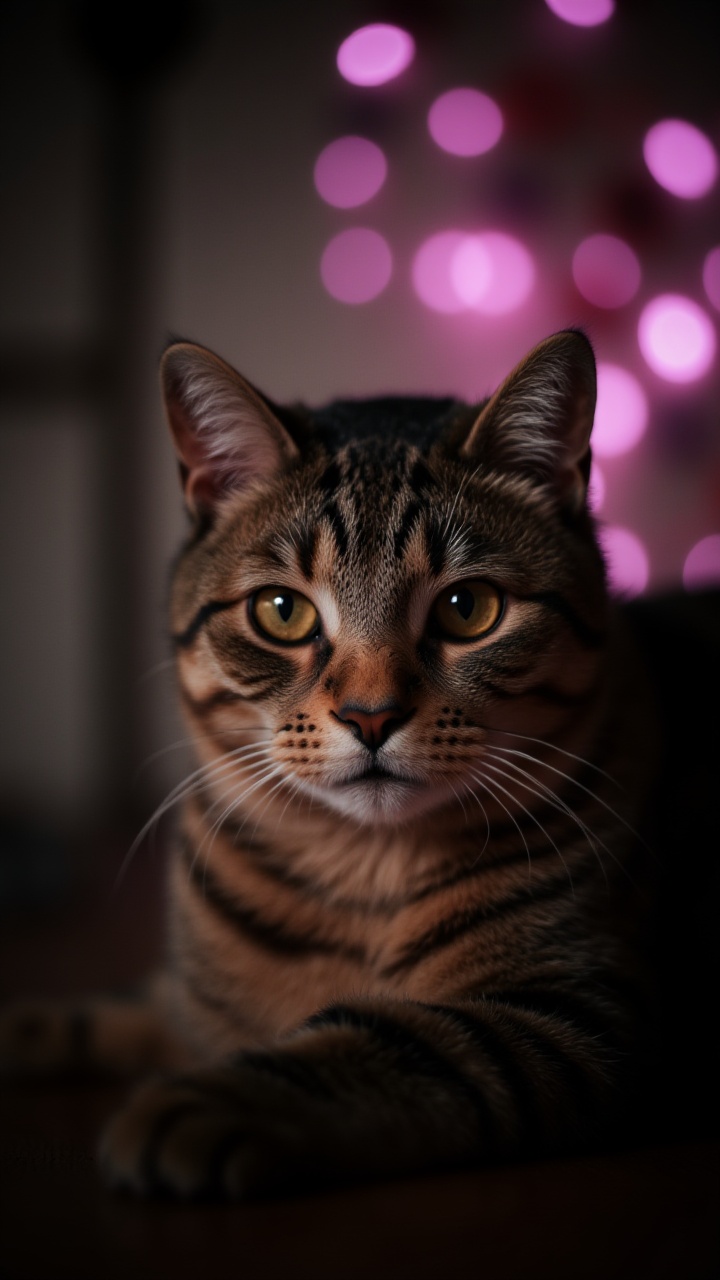 photograph,  American Shorthair Cat,  Polygional lighting on Tensor.Art
