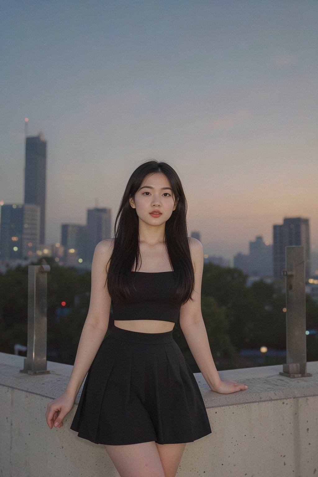 这是一张高分辨率照片,  照片中的女子是一位年轻的东亚女性,  肤色白皙 by 天TIN on Tensor.Art