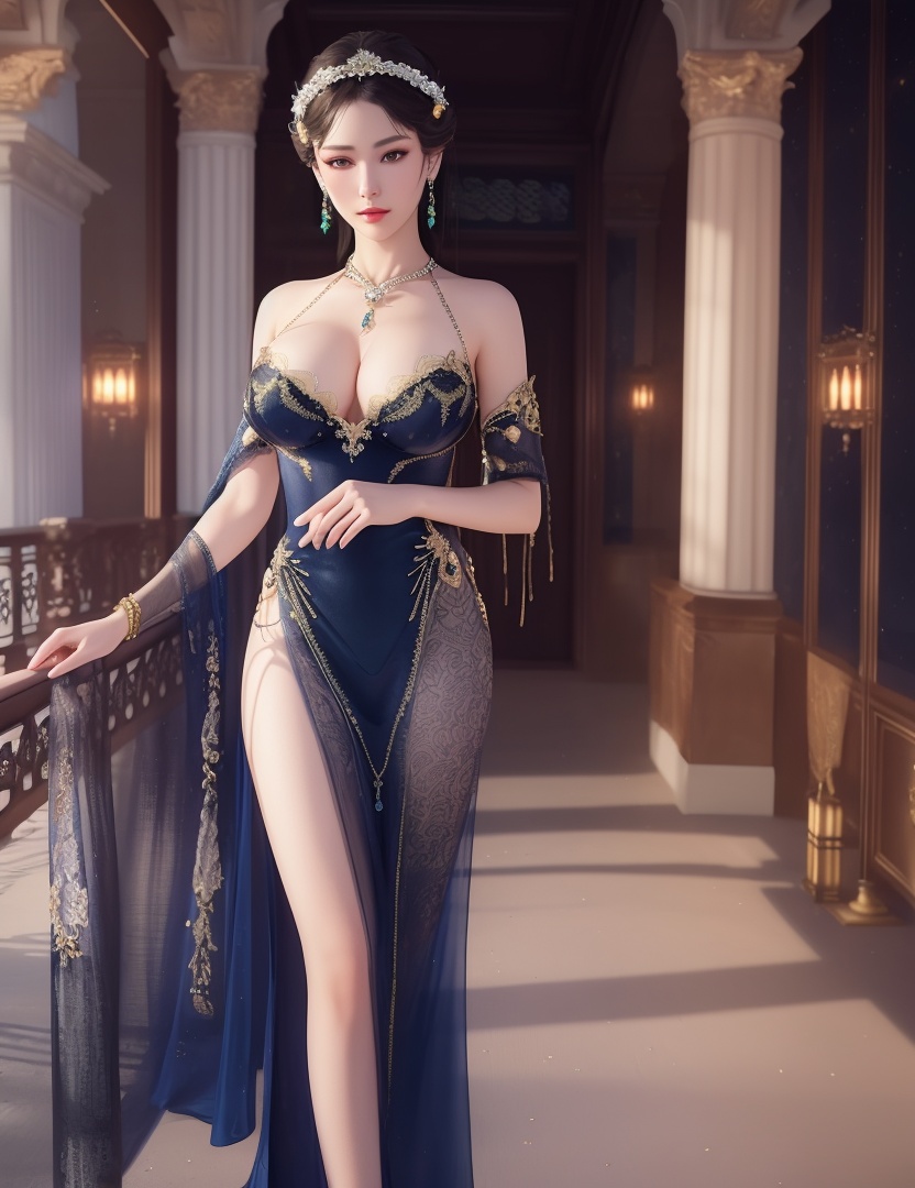 ultra realistic 8k cg, picture-perfect face, flawless, clean, masterpiece, professional artwork, famous artwork, cinematic lighting, cinematic bloom, perfect face, beautiful face, fantasy, dreamlike, unreal, science fiction,  beautiful clothes, lace, lace trim, lace-trimmed legwear,  (rich:1.4), prestige, luxury, jewelry, diamond, gold, pearl, gem, sapphire, ruby, emerald, intricate detail, delicate pattern, charming, alluring, seductive, erotic, enchanting, hair ornament, necklace, earrings, bracelet, armlet,halo((,1girl, pov,))(((,  1girl,  solo,looking at viewer, ))),(((1girl, solo, dress, jewelry,large breasts, )))<lora:DA_WhiteSnakeGreenSnake:0.7>