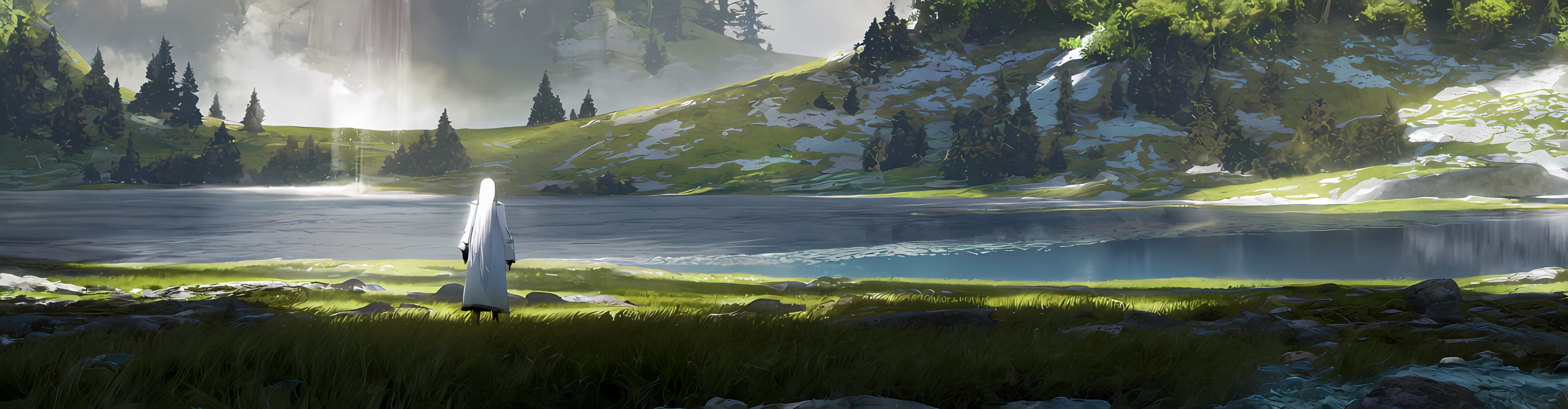 from behind,  wide shot,  (1girl) by 白纸 on Tensor.Art