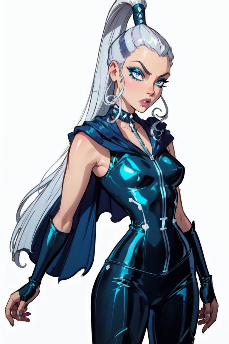 (Icy),  blue eyes,  white hair on Tensor.Art
