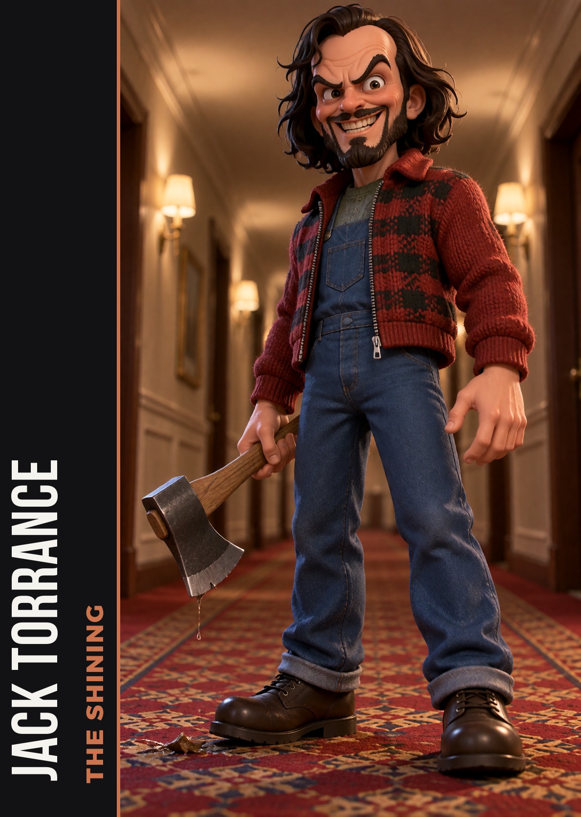 realfig,  Jack Torrance from The Shining with an axe and a manic grin,  full body on Tensor.Art