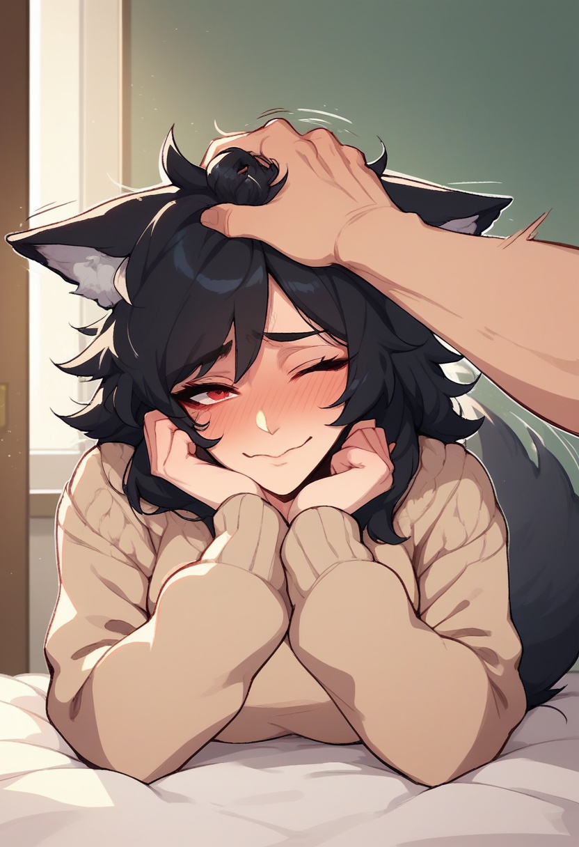 score_8_up,  woman,  wolf ears on Tensor.Art