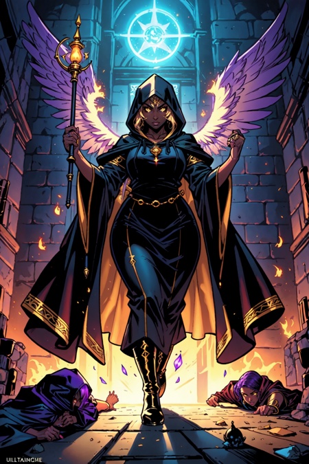 1girl,  solo,  magic wielding wizard woman on Tensor.Art