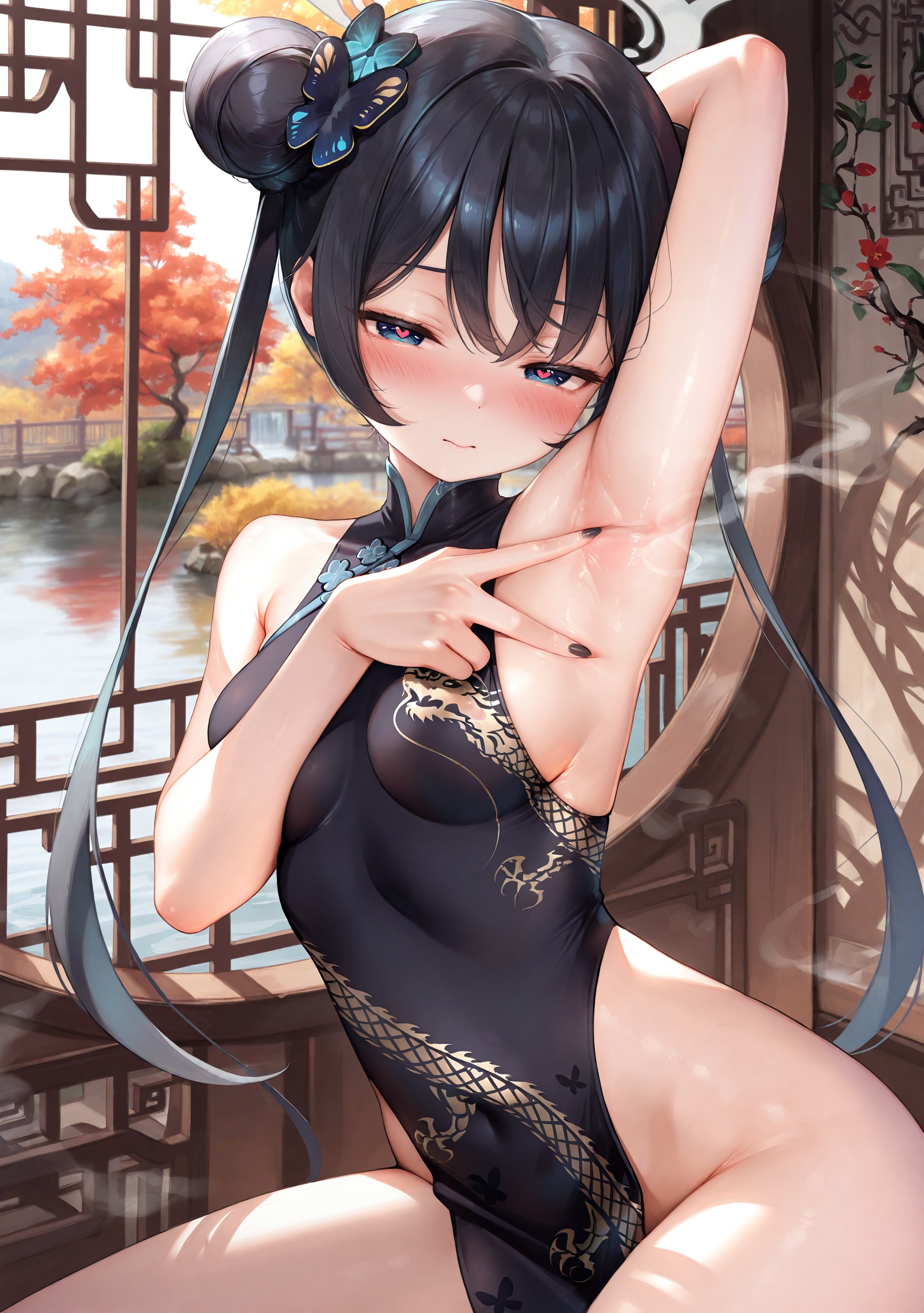 1girl,  kisaki \(blue archive\),  armpits on Tensor.Art
