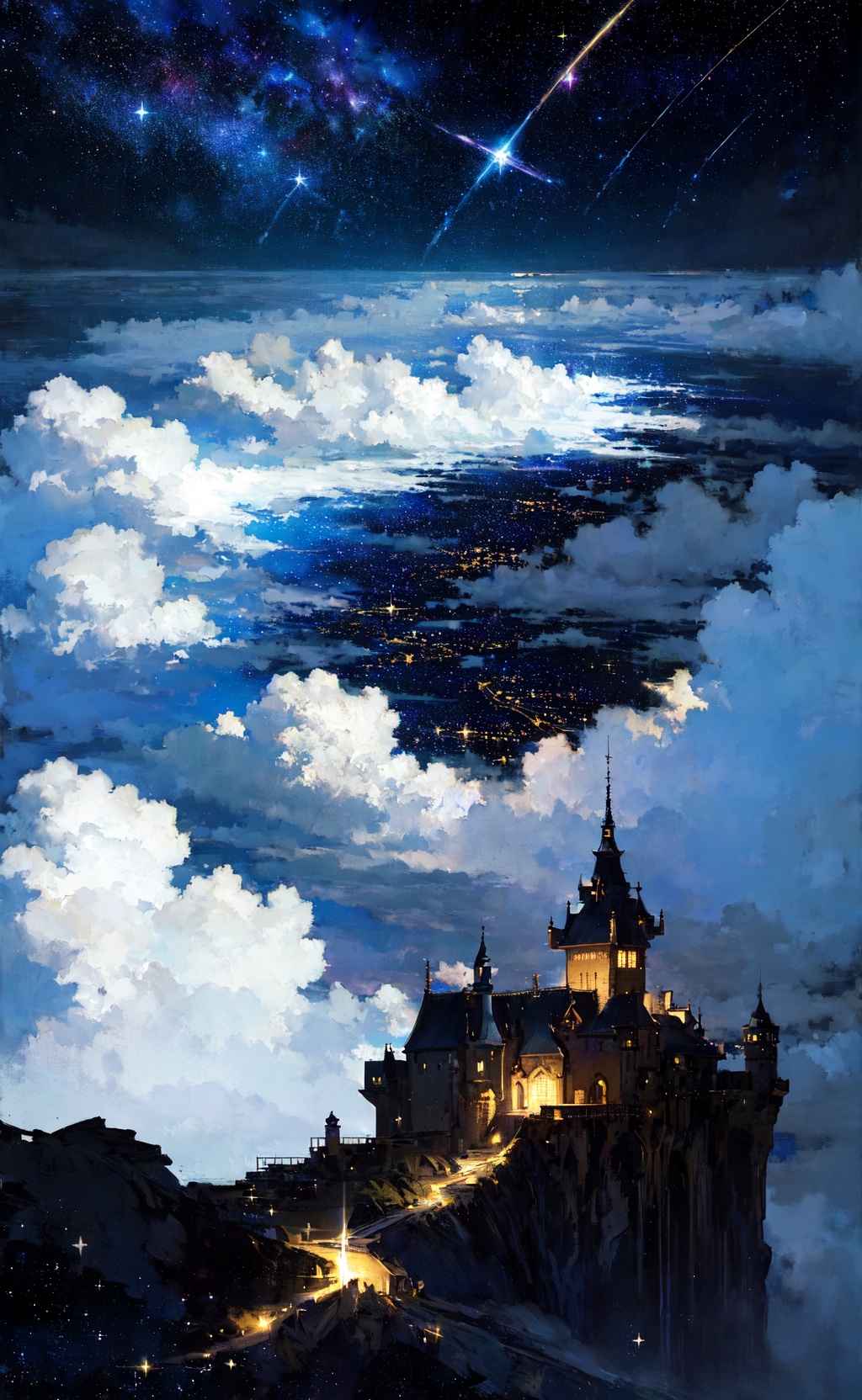 masterpiece,  best quality,  everyday life in the cloud kingdom on Tensor.Art