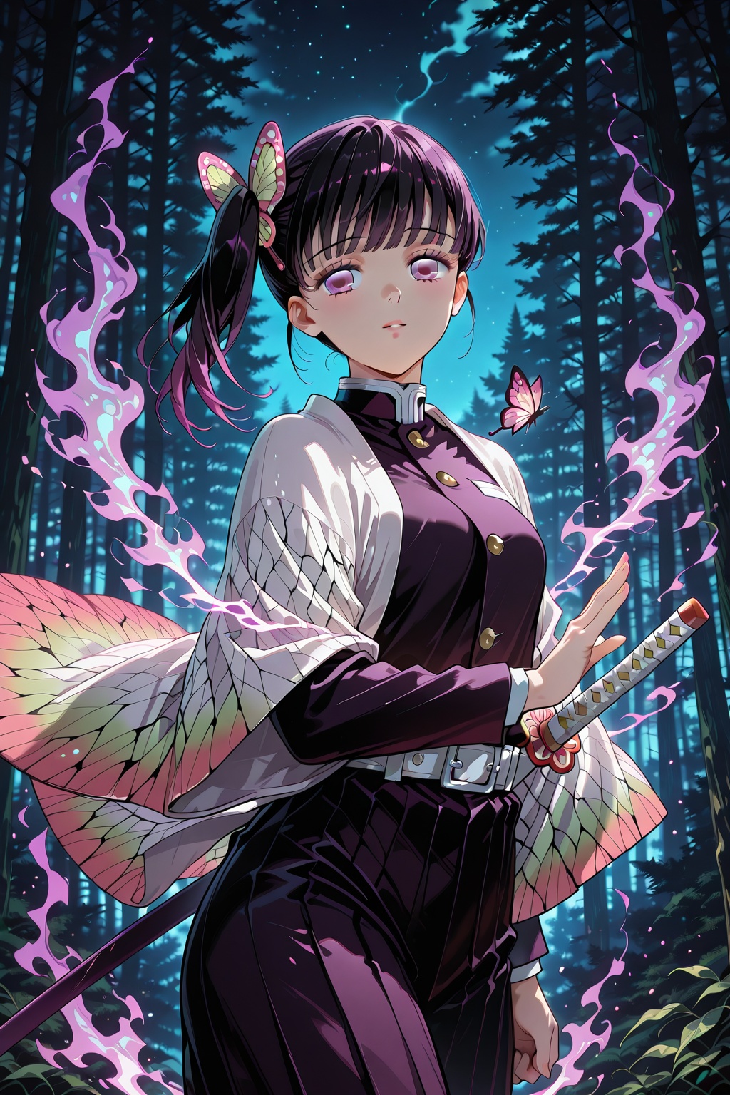 Kanao Tsuyuri,  Demon Slayer,  butterfly aura on Tensor.Art
