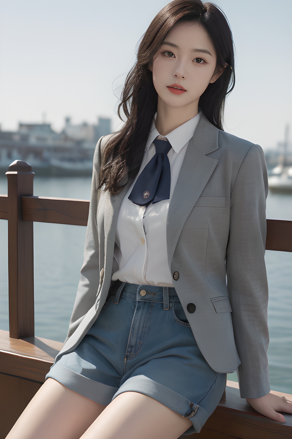 <lora:0807_07:0.7>,simple background,aria_company_uniform,, 1girl,realistic,masterpiece, best quality, photorealistic, HDR,detail