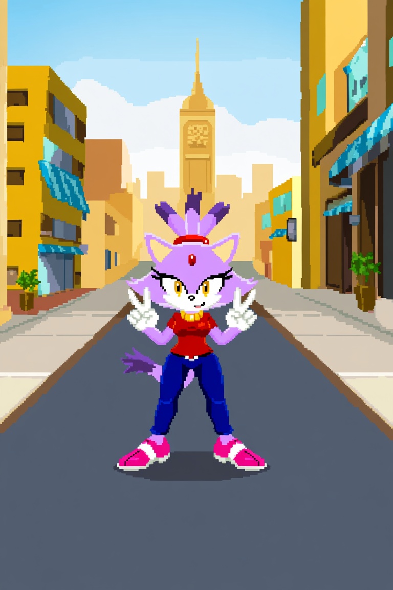 1girl,  blaze the cat,  sonic \(series\) on Tensor.Art