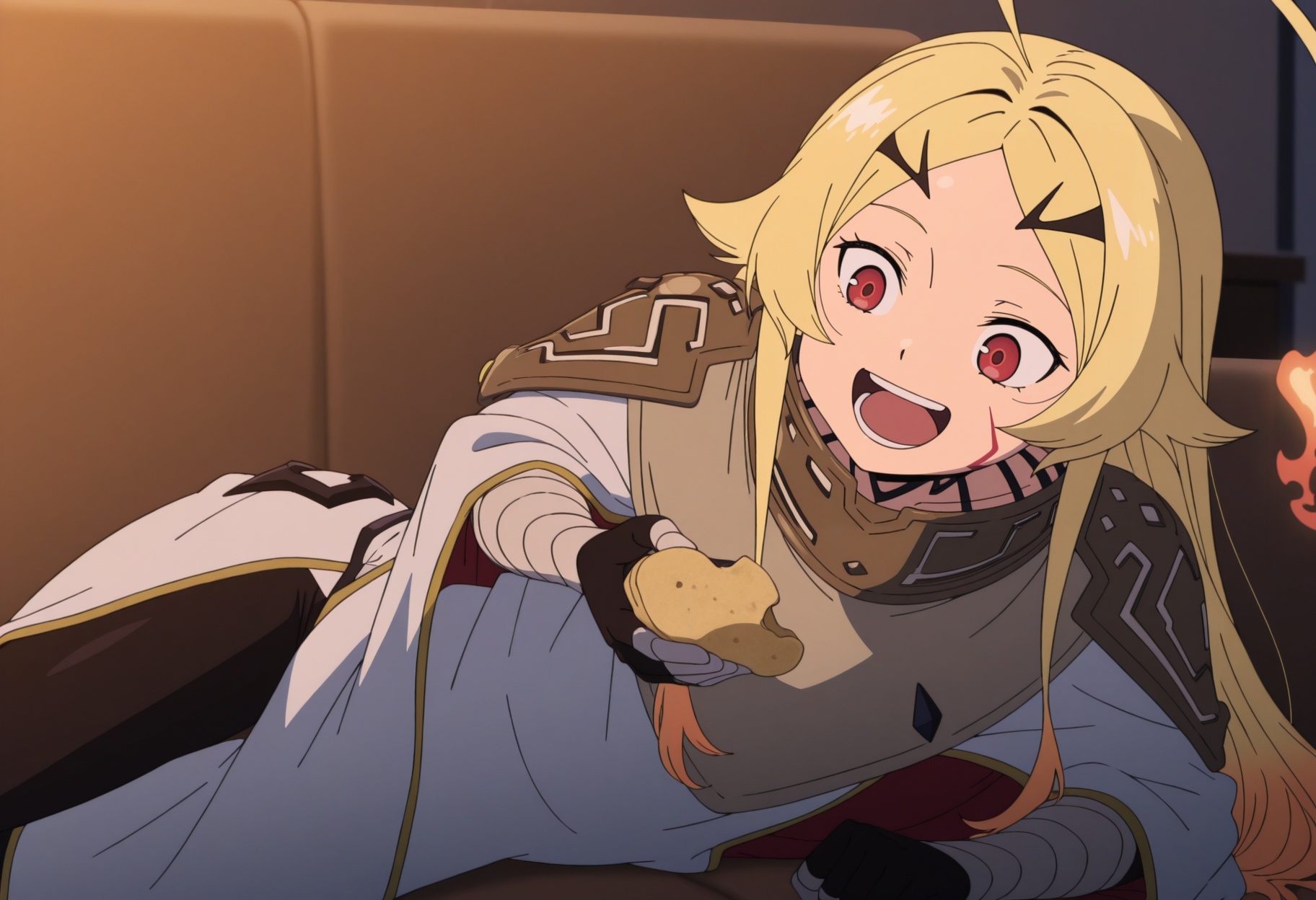 anime coloring,  anime screencap,  flaming ahoge on Tensor.Art
