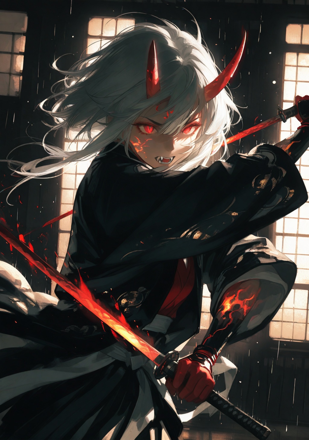 1girl,  solo,  samurai girl on Tensor.Art