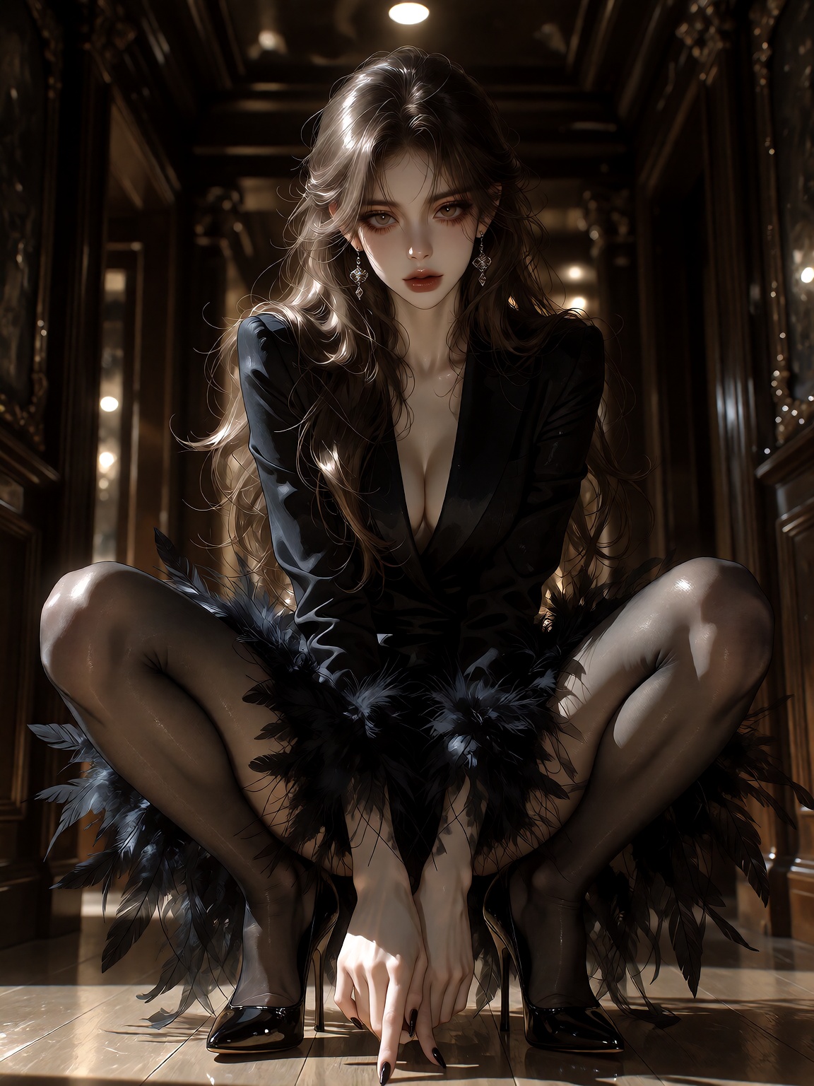 画面中心是一位年轻东亚女性,  脸形清瘦,  五官立体 on Tensor.Art