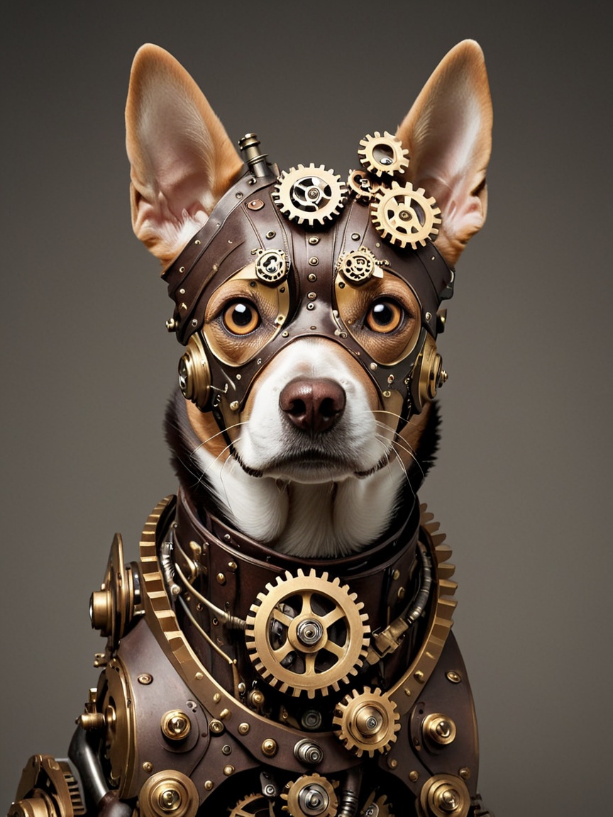 steampunk,  no humans,  gears on Tensor.Art