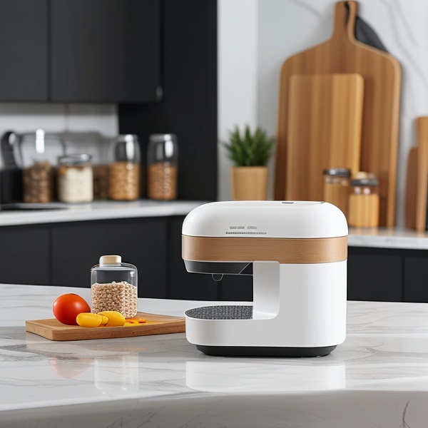 <lora:mljiadianV12:0.8>,a machine placed on the kitchen tabletop,