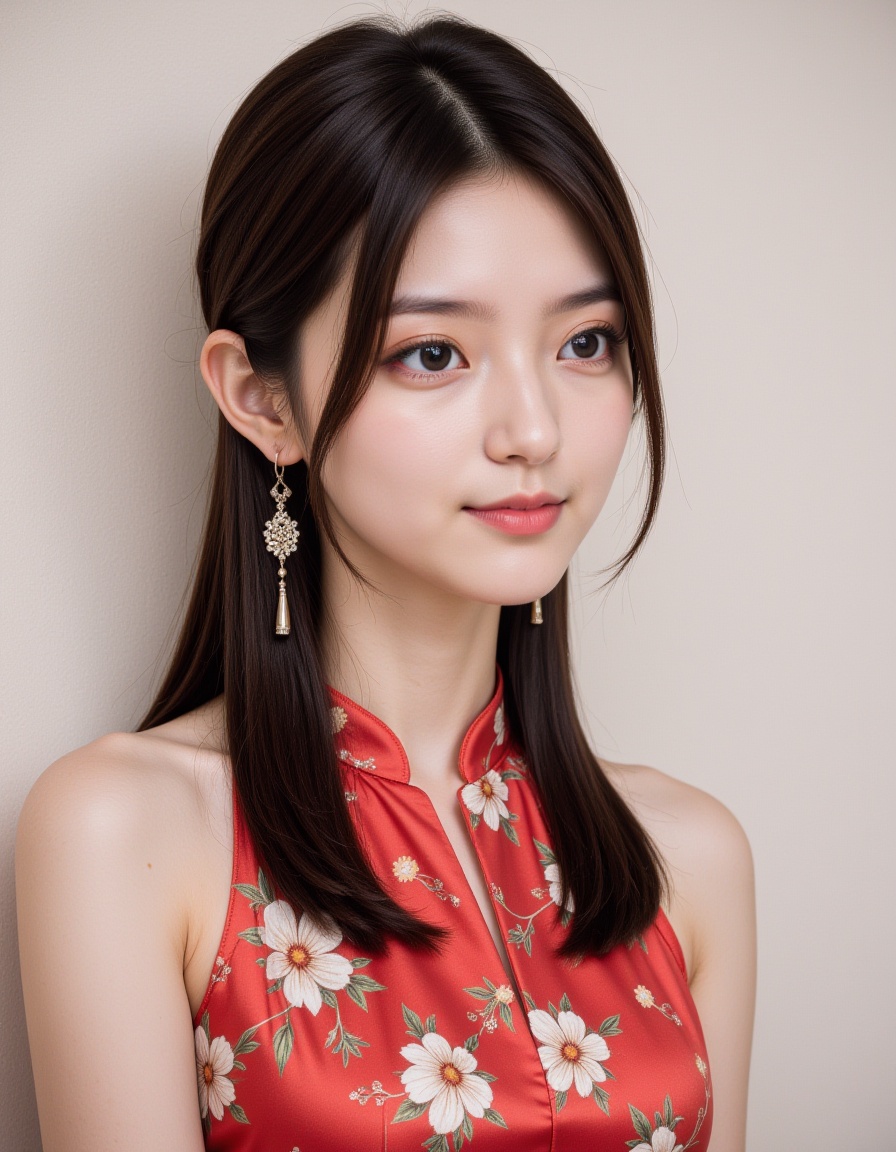 1girl,portrait,realistic,chinese dress,