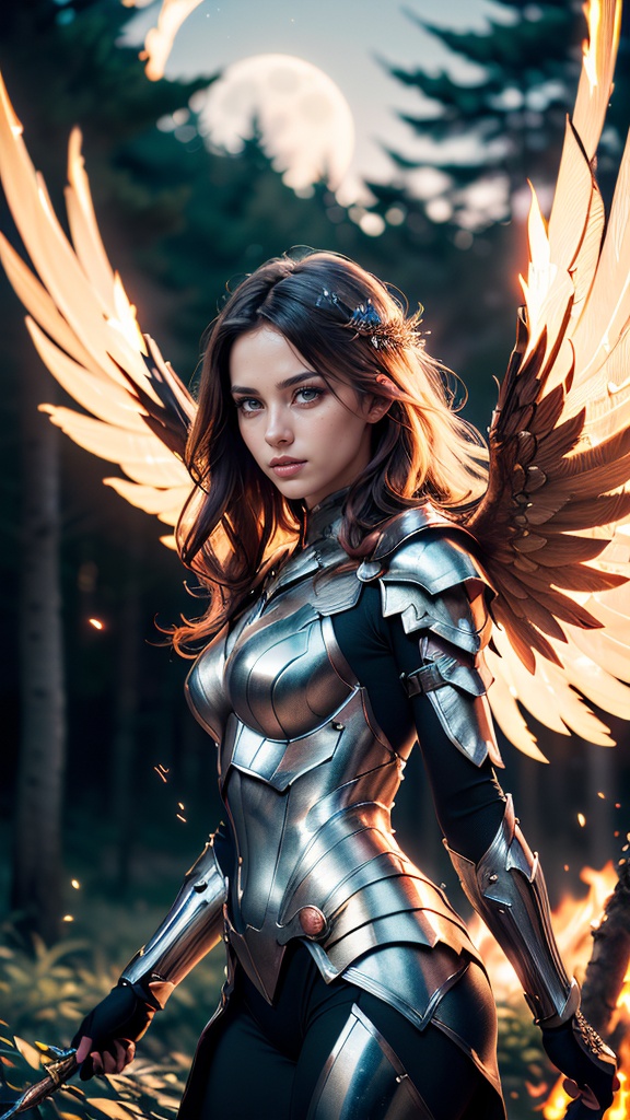 (dynamic angle),  raw photo,  (1 young cute fire fairy) on Tensor.Art