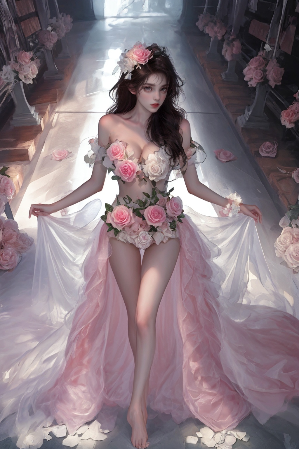 future005,  Bare shoulders,  see-through dress on Tensor.Art