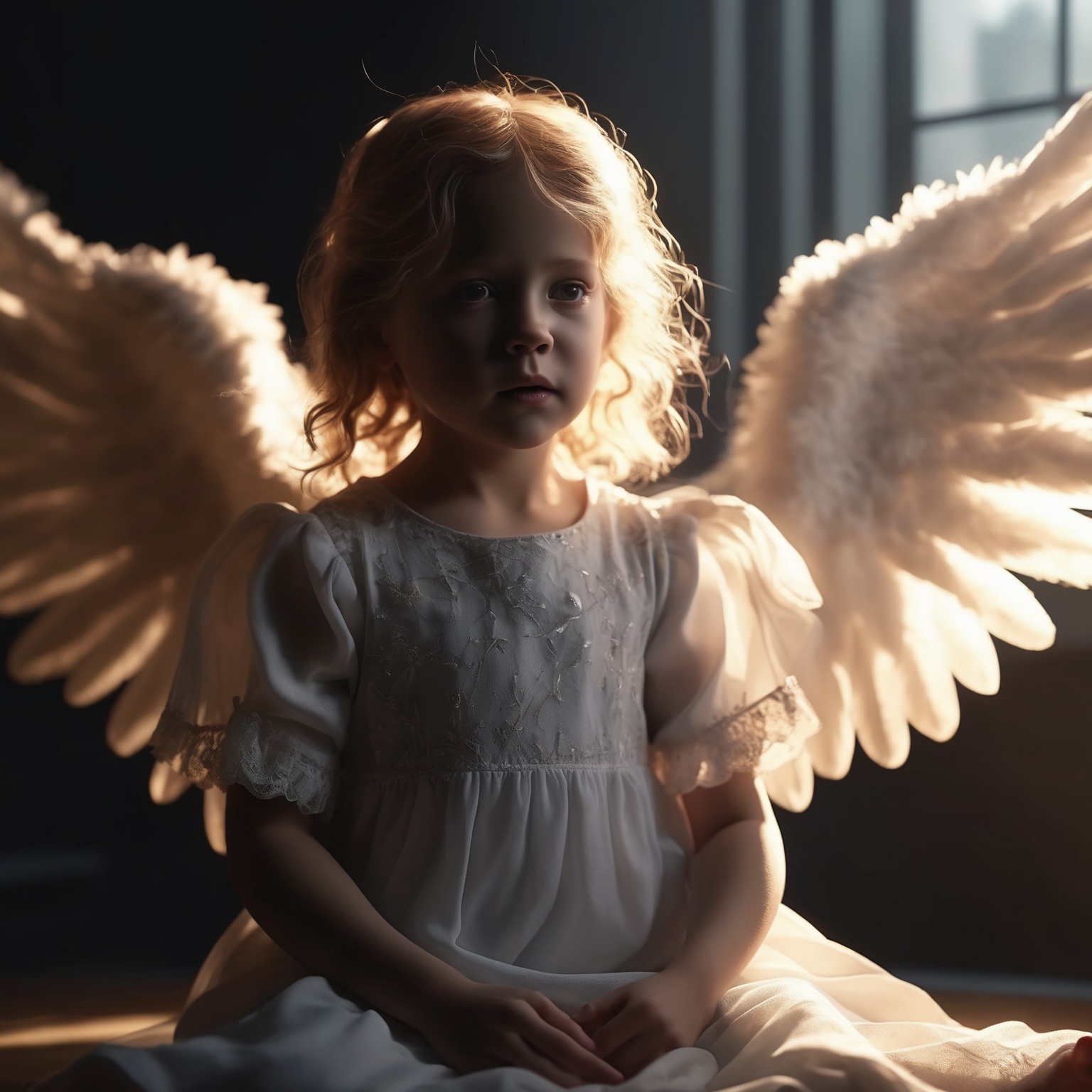 children,  dramatic light,  flash on Tensor.Art