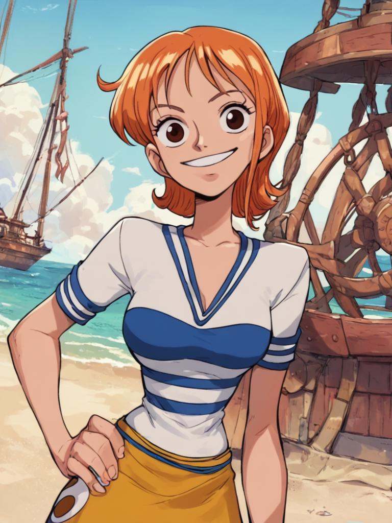nami,  1girl,  short hair on Tensor.Art