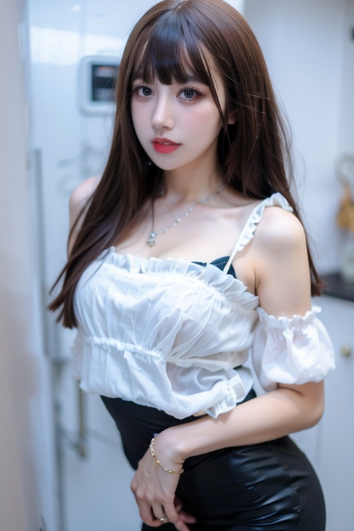 1girl,<lora:斗鱼主播女仆-000008:0.8>,