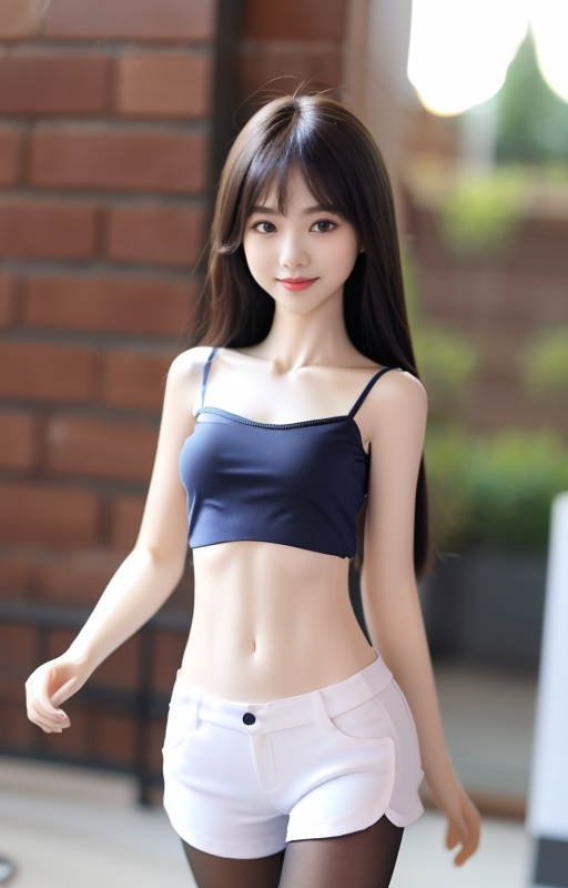 1girl,cowboy_shot,(Good structure),DSLR Quality,Depth of field,looking_at_viewer,Dynamic pose,kind smile,(best qualtiy,8K,tmasterpiece:1.3),(sharp fokus:1.2),(one-girl:1.2),(perfect body figure:1.4),(Slim abs:1.1),(camisole:1.4),exteriors,rays of sunshine,Fine face,beautidful eyes,Straight legs,1girl,shorts,long_hair,pantyhose,wangyushan,<lora:xingganchengshuxuejie:0.8>,