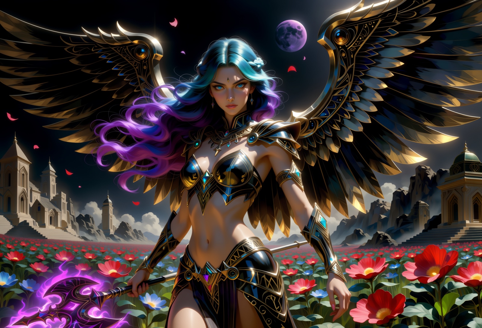 A fallen Seraphim stands resolutely in a breathtaking expanse of fields where life and death coexist. Her form is defined...