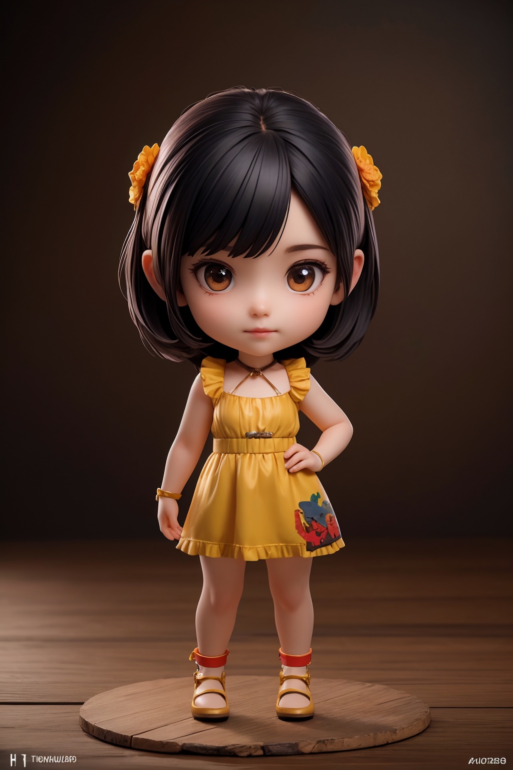 (best quality:1.4),(masterpiece:1.4),(photorealistic:1.4),(Realistic:1.2),(ultra high res, raw photo:1.4),(hdr, hyperdetailed:1.2),(8K:1.2),cinematic photo 1girl,(chibi:1.1),black hair,full body,