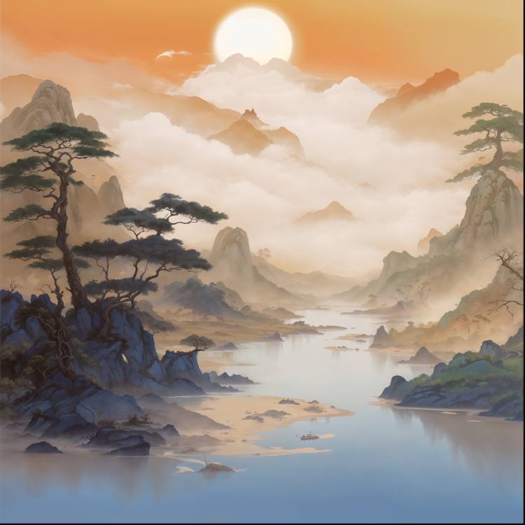 RB-翠微轩辕：中国山水的诗意迷境 by RacerBlueAI on Tensor.Art