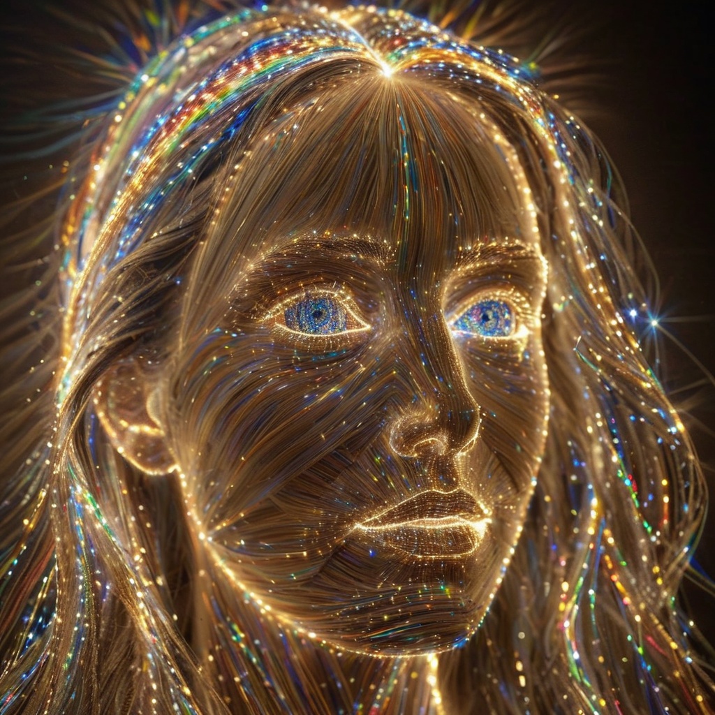 masterpiece,  best quality,  arsworldoflight A portrait of a person made entirely of light on Tensor.Art