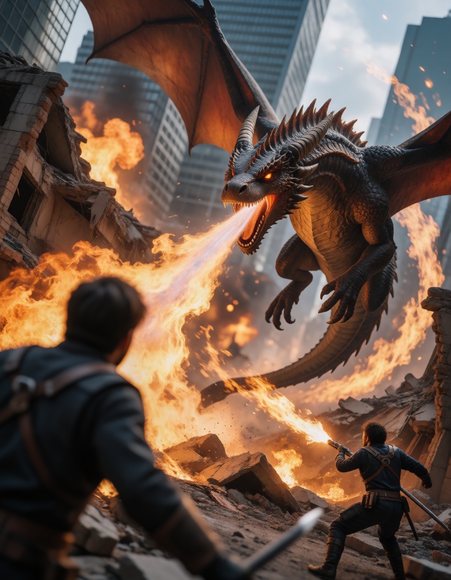 unreal engine,  movie graphics. The dynamic angle,  with its diagonal depth of field from behind on Tensor.Art