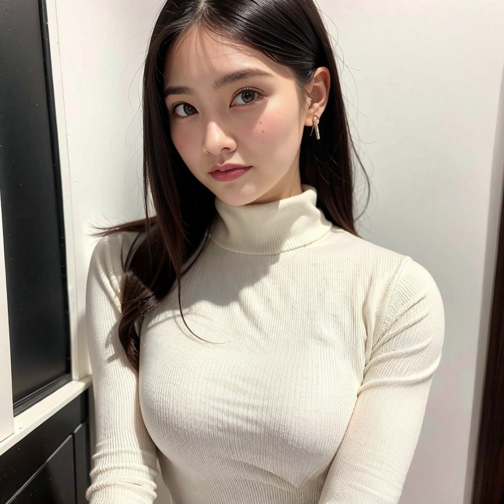 ((masterpiece)),(((best quality))),1girl,turtleneck_sweater,