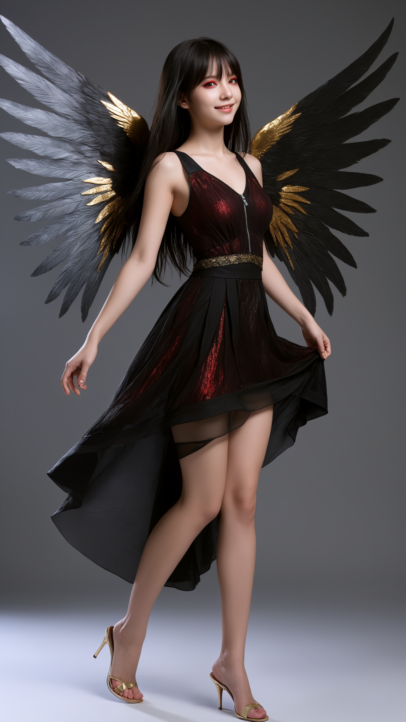 very long hair,  pointy ears,  dress on Tensor.Art