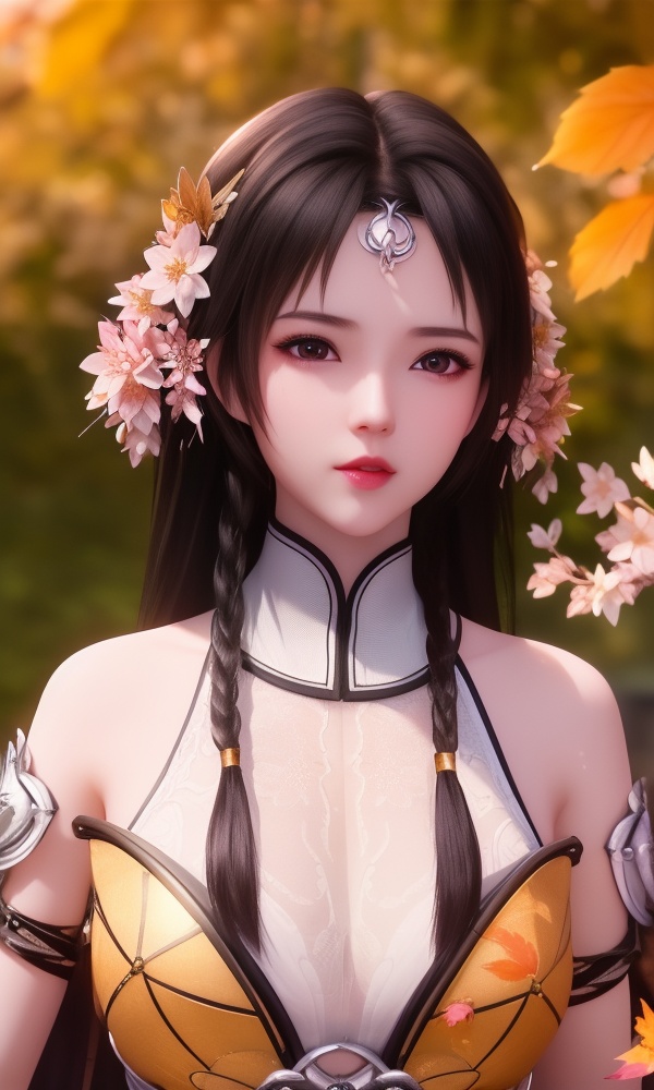 (,1girl, ,best quality, ),looking at viewer, <lora:406-DA-太一剑仙传-钟灵秀:0.8> ,ultra detailed 8k cg,ultra detailed background,ultra realistic 8k cg, ,masterpiece, (( , )),, ,science fiction,mole, ultra realistic 8k cg, ,    ,(,cherry blossoms, autumn leaves,perfect cherry blossom,   ), (()),