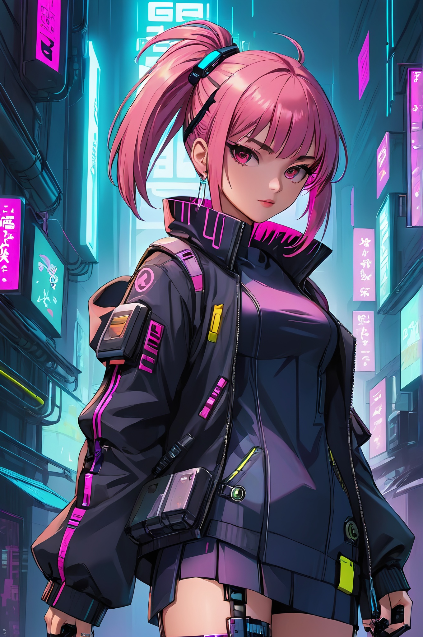 anime artwork lucy \(cyberpunk\), cyberpunk,1girl