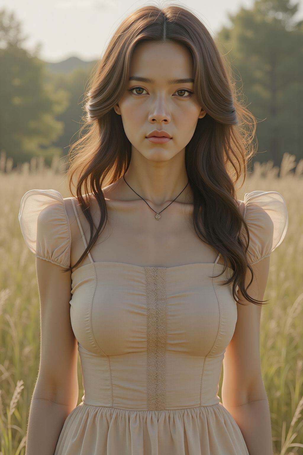 HDR photo of cinematic film still,young woman,dress,outdoors,<lora:20251211_TinFlux1ClothesSliderLora_v1A:0.7>