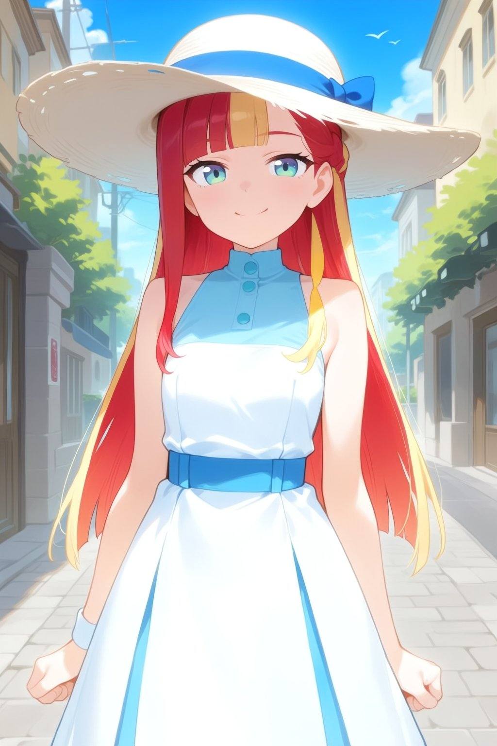 a young,  appearing to be in her late teens or early twenties,  a faint smile on Tensor.Art