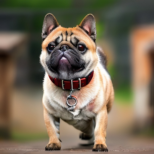 best quality, masterpiec8K.HDR.Intricate details,ultra detailed,8k,masterpiece, best quality,no humans,  dog,full body, <lora:巴哥犬:1>，no humans, dog, photo background, animal focus, collar, animal, blurry, realistic, photo inset, shiba inu, bow
