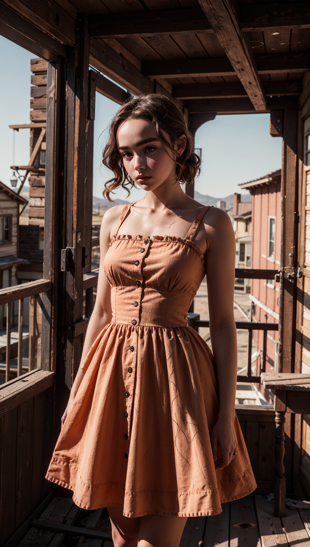 FlorencePugh,  Parisienne dress,  feminine pose on Tensor.Art